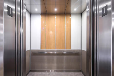 LEVELe-106 Elevator Interior with customized panel layout