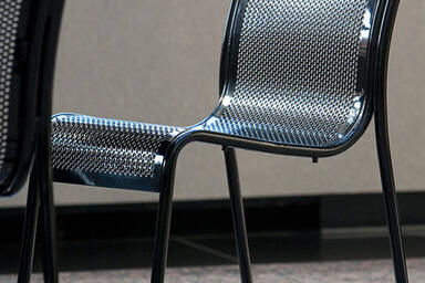 Vista Chairs, shown with Black Gloss powdercoat 
