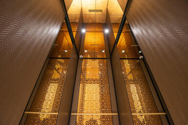 LEVELe-105 Elevator Interior with customized panel layout; Capture panels in Fus