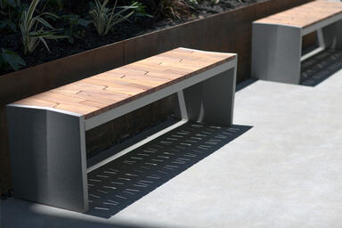 Boardwalk Benches with Atlantic City Boardwalk FSC® Recycled 100% Cumaru