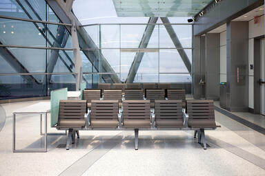 Tecno RS Seating System in backed configuration with Slate Texture