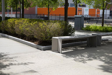 Bevel Benches at A Street Park, Boston, Massachusetts