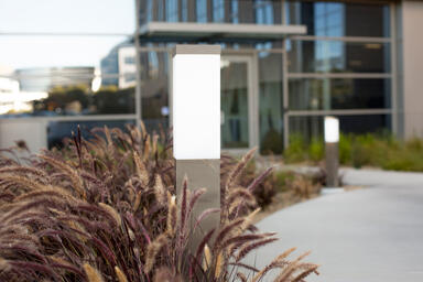 Rincon Bollards shown in Stainless Steel with Satin finish