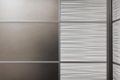 LEVELe-103 Elevator Interior with main panels in Stainless Steel, Seastone 