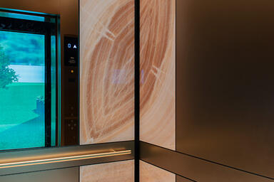 LEVELe-103 Elevator Interior with customized panel layout; Minimal panels