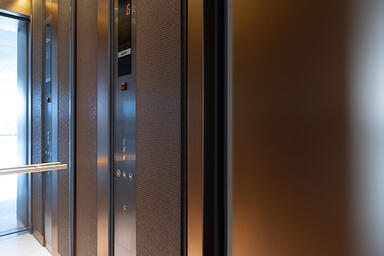 LEVELe-105 Elevator Interior with customized panel layout: Minimal panels