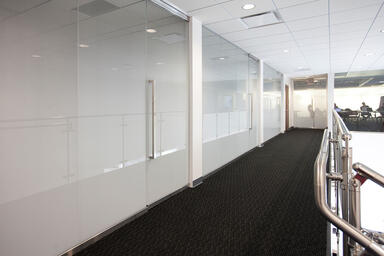 Partition walls and Glass Doors in ViviGraphix Gradiance glass