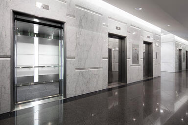 LEVELe-107 Elevator Interior with LightPlane panels in ViviGraphix Graphica