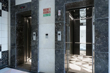 LEVELe-105 Elevator Interiors with customized panel layout; Minimal panels