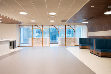 Partition panels in ViviStrata Monolithic glass in double-sided configuration