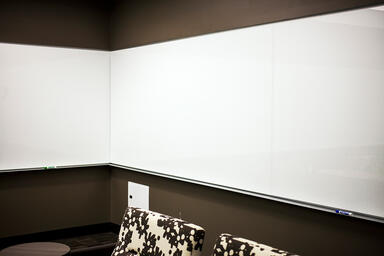 Whiteboards with ViviChrome Scribe glass, magnetic configuration