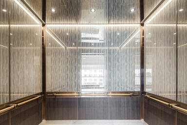 LEVELe-105 Elevator Interior; Capture panels in ViviGraphix Graphica