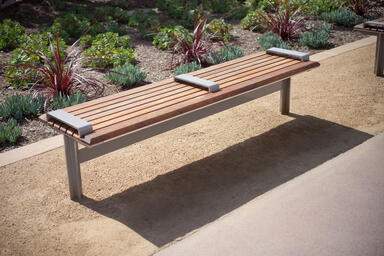 Knight Bench in 6-foot, backless configuration with FSC&reg; Recycled 100%