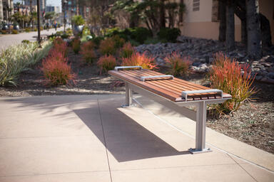 Knight Bench in 6-foot, backless configuration with FSC&reg; Recycled 100%