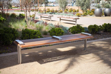 Knight Benches in 6-foot, backless configuration with FS&reg;C Recycled 100%