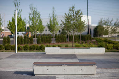 Knight Benches shown in backless configuration