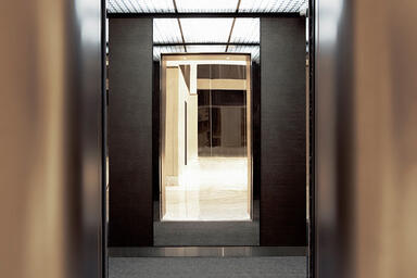 LEVELe-105 Elevator Interior with customized panel layout; Minimal panels in Sta