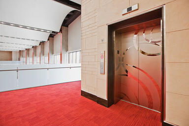 Elevator Doors in Stainless Steel with Mirror finish and ECO205H Eco-Etch 