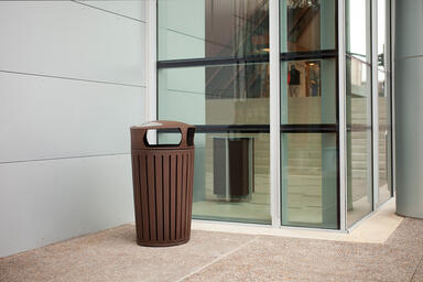 Dispatch Litter &amp; Recycling Receptacle shown in 45 gallon, single-stream