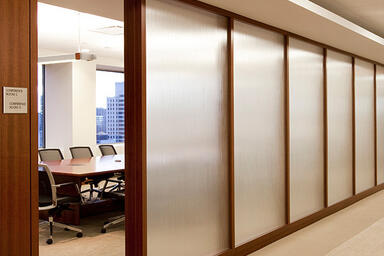 Partition walls with ViviGraphix Graphica shown in View configuration 