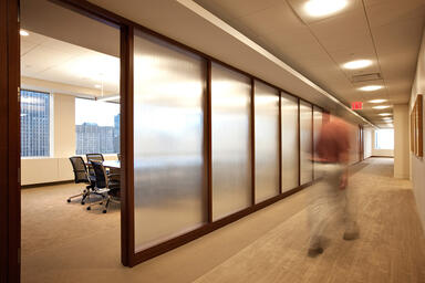 Partition walls with ViviGraphix Graphica shown in View configuration with Stand