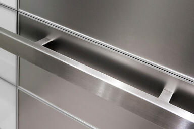 LEVELe-103 Elevator Interior with accent panels in Stainless Steel