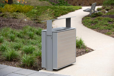 Apex Litter & Recycling Receptacle in 36-gallon, single-stream configuration