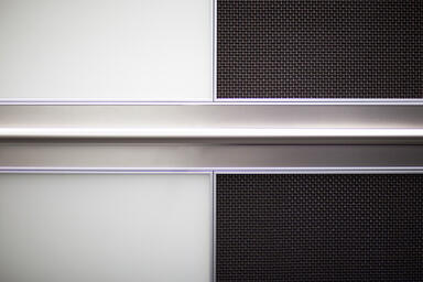 LEVELe-105 Elevator Interior: Customized panel layout. ViviChrome glass.