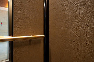 LEVELe-105 Elevator Interior with customized panel layout; Minimal panels in Bon