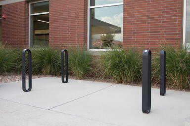 Olympia Bike Racks with Black Texture powdercoat at Provo Power Campus, Provo