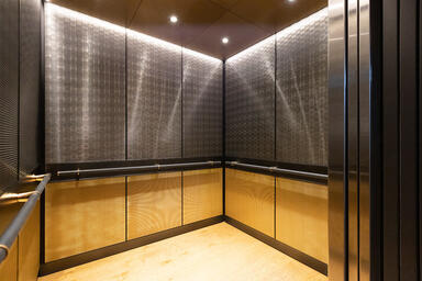 LEVELe-105 Elevator Interior; Capture panels in CastGlass Profile Levels glass