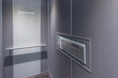 LEVELe-105 Elevator Interior with customized panel layout