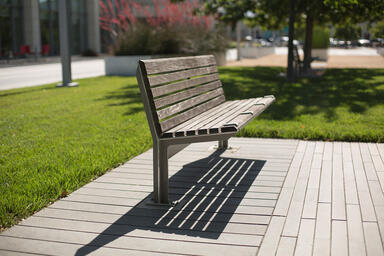 Knight Bench shown in 6 foot, surface mount, backed configuration