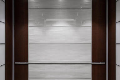 LEVELe-102 Elevator Interior with ViviGraphix Graphica glass
