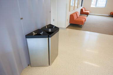 Triad Litter &amp; Recycling Receptacles shown in 16 gallon configuration