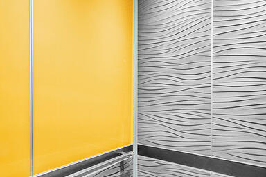LEVELe-105 Elevator Interiors with Capture panels in Bonded Aluminum 