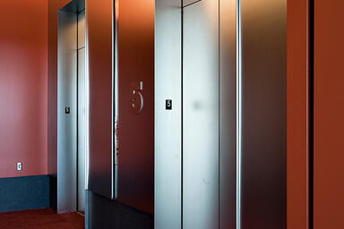 Elevator Doors in Stainless Steel with Mist finish