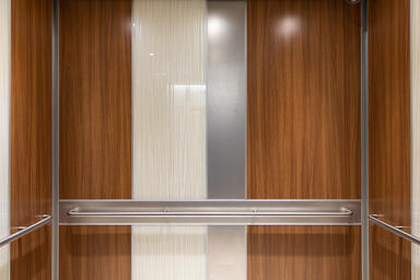 LEVELe-101 Elevator Interior; Capture panels in ViviGraphix Graphica glass