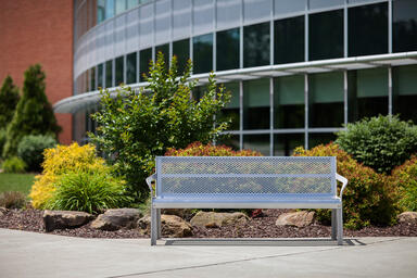 Ratio Bench shown in backed configuration with Aluminum Texture powdercoated