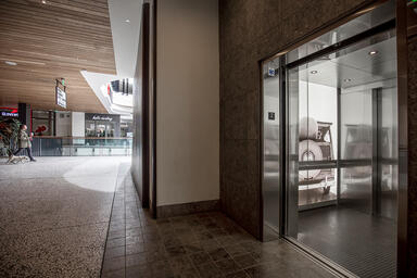 LEVELe-106 Elevator Interior with customized panel layout; LightPlane Panels in 