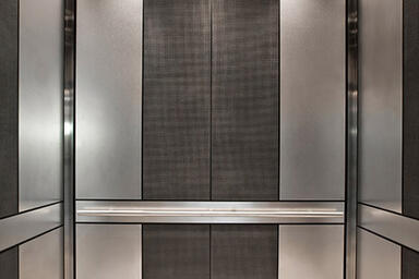 LEVELe-101 Elevator Interior: Customized panel layout, Stainless Steel