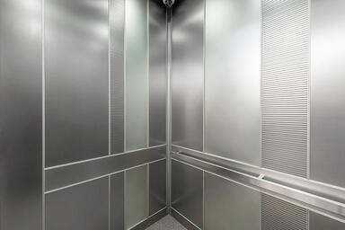 LEVELe-101 Elevator Interior with Capture panels in Stainless Steel 