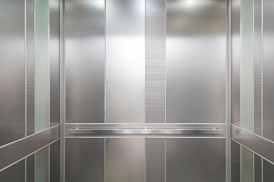 LEVELe-101 Elevator Interior with Capture panels in Stainless Steel