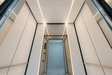 LEVELe-105 Elevator Interior with customized panel layout