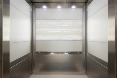 LEVELe-104A Elevator Interior with customized panel layout; Capture panels in Vi