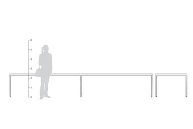 Avivo Table, 40 x 180&quot;, shown to scale