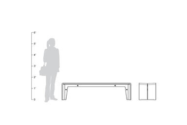 Bevel Bench, shown to scale.