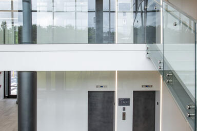 Elevator Doors in Elemental Carbon