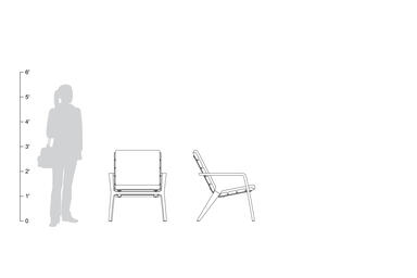 Vaya Textile Chair, shown to scale