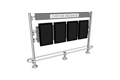 InForm Information Display System: dual, Conceal, bumper, header, four monitors